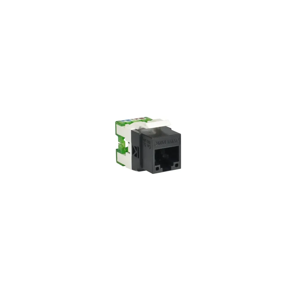 Black module insert for computer socket 1x UAE 8 Cat.5e UTP Kron