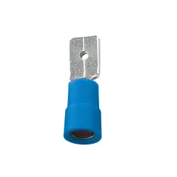 TSE 6.3-2SN/100 insulated tinned blue wire terminal connector