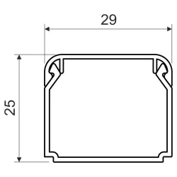 LHD 30X25 kanał kablowy 30x25 2m biały PVC IP40 IK06