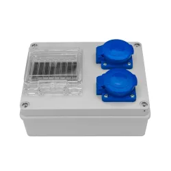 R-BOX 190 rozdzielnia budowlana 4S 2x 230V z okienkiem IP44