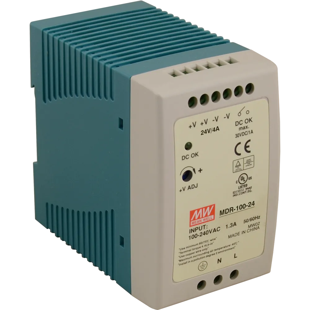MDR DIN rail power supply 100W 4.0A 24V DC