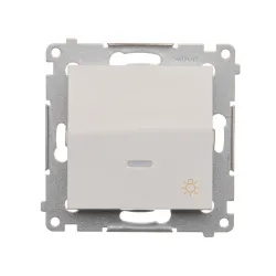 Simon 54 module white LED illuminated "light" button 10AX 250