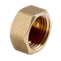 6/4" yellow brass cap - durable installation protection