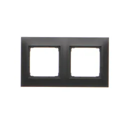 Simon 54 Premium czarny mat ramka 2x - nowoczesny osprzęt elektro