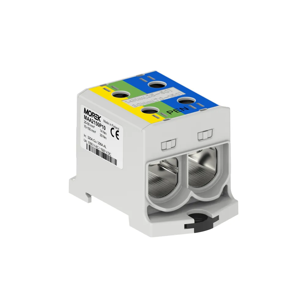 Złączka szynowa przelotowa 2x AL/CU 25-150mm2 1000V AC/1500V DC