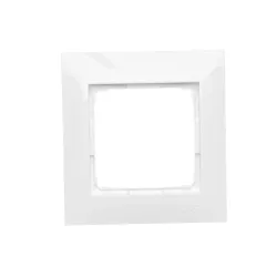 Simon 54 Premium white/gypsum frame 1x – modern electrical fittings