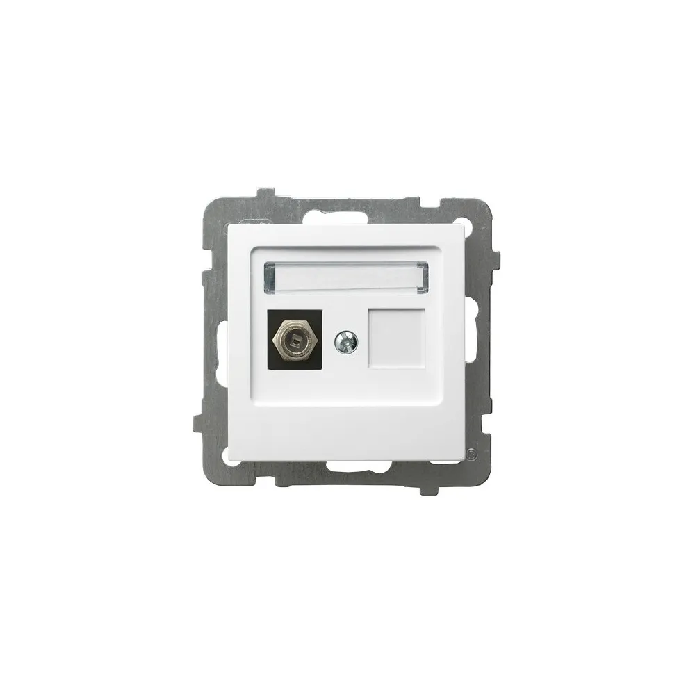 AS module white TV socket type F – practical antenna socket