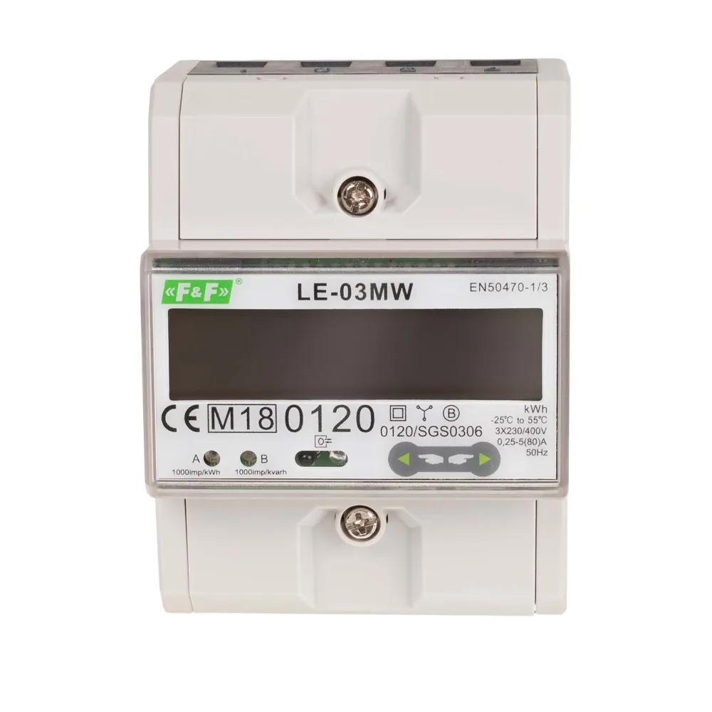 LE-03MW dwutaryfowy licznik energii elektrycznej 3F Modbus RTU
