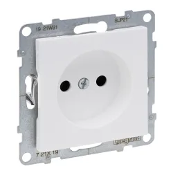 SUNO 2 white module socket 16A 250V with shutters