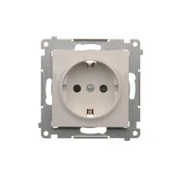 Simon 54 white module 1x Schuko socket - reliable electrical socket