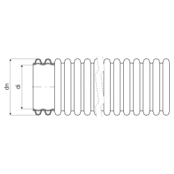 KF 40-50 black corrugated protective pipe HDPE fi40/32