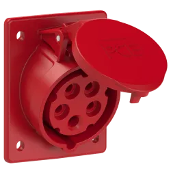 16/5 angled panel power socket IP44 400V 80x97