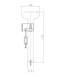 Hammer with angled hanger set zinc-plated - practical tool
