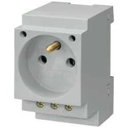 5TE6 socket 1x with switch 16A 2.5m for TH35 rail - reliable socket m