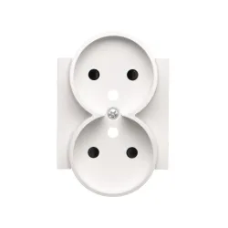 Simon 55 white matte module - plate for 2x socket outlets Z/U