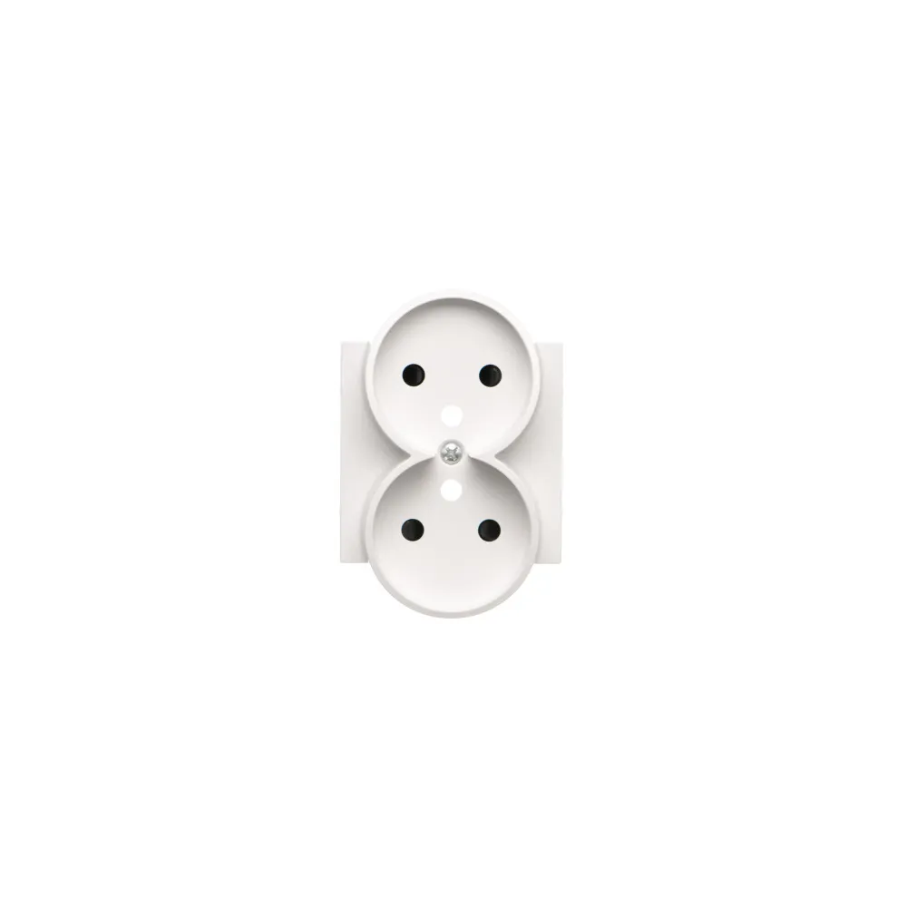Simon 55 white matte module - plate for 2x socket outlets Z/U