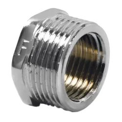 3/4" to 1/2" brass reducer chrome - durable plumbing fitting