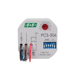 PCS-506 Przekaźnik czasowy 10A 1Z 230V AC 8-funkcyjny
