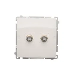 Simon Basic module white socket 2x TV type F - practical socket