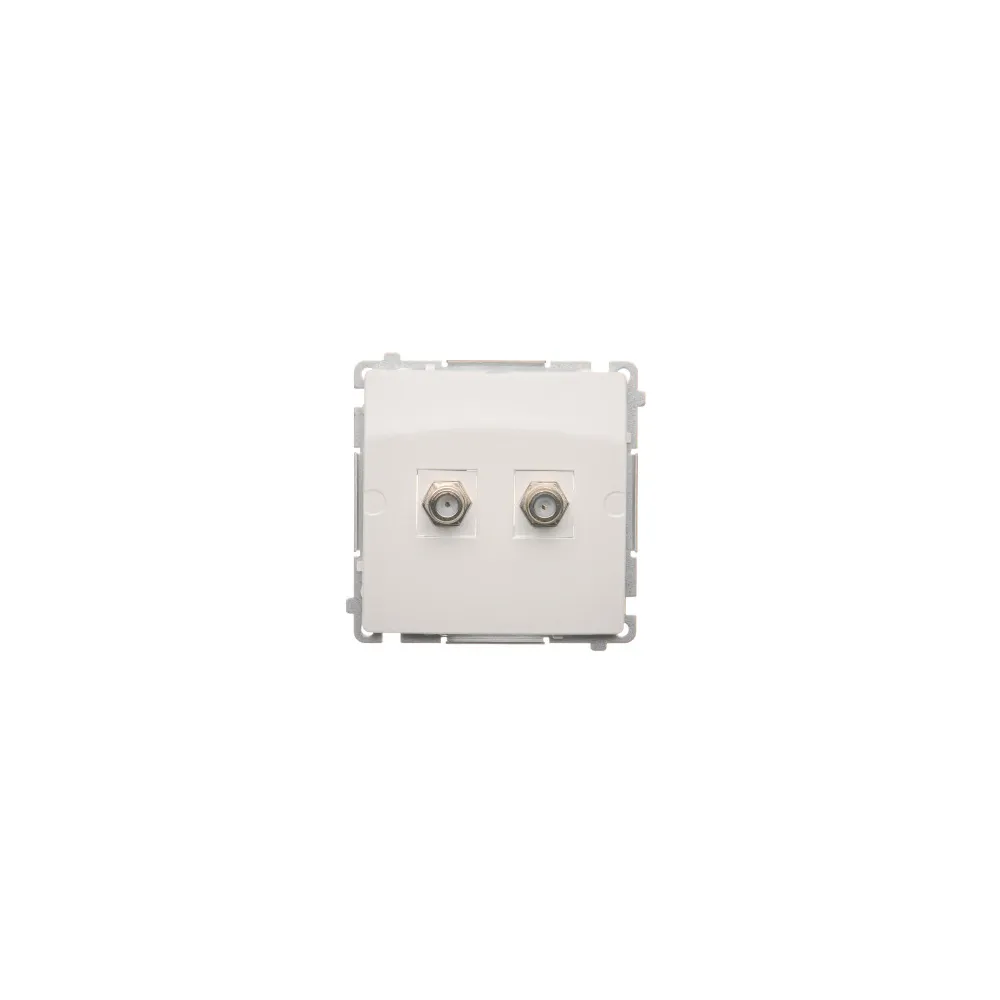 Simon Basic module white socket 2x TV type F - practical socket