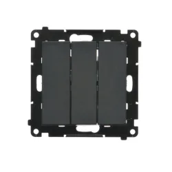 Simon 55 module black matte 3x spring clamp connector 10AX 250V