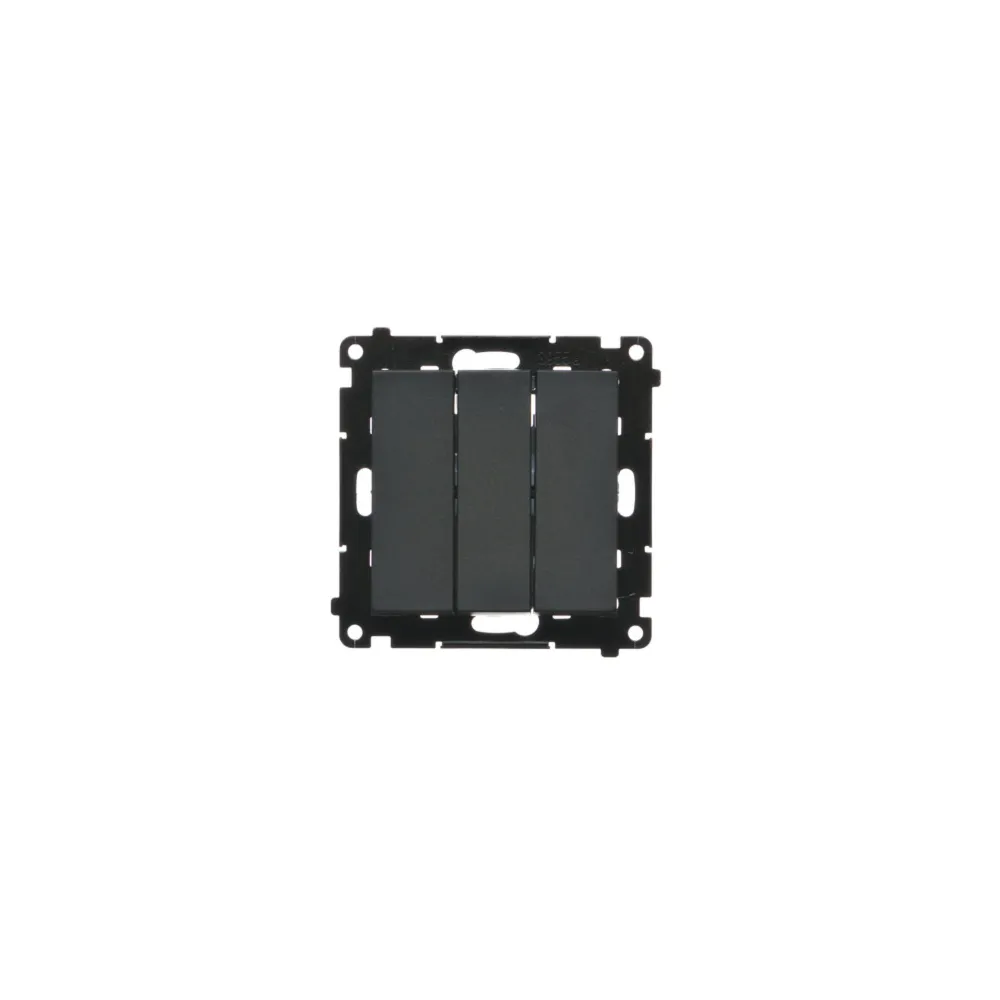 Simon 55 module black matte 3x spring clamp connector 10AX 250V