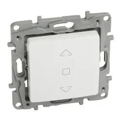 NILOE Button 2-module white for 3-step roller shutter control