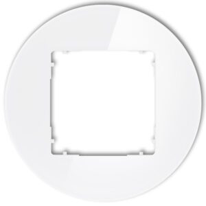 ICON BIAŁY/ BIAŁY EFEKT SZKŁA RAMKA OKRĄGŁA 1X