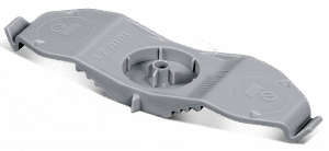 DOUBLE REINFORCED FLAT CABLE MOUNTING BRACKET, PA, 17 MM