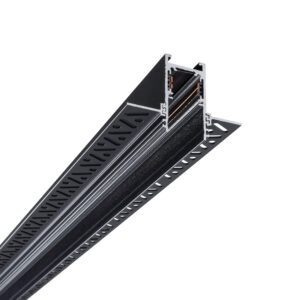 LVM RECESSED TRACK BLACK SYSTEM FIXTURE MAGNETIC RAIL PT 2M ALUMINUM