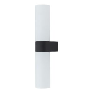 NATALIE II BLACK BLACK/ WHITE WALL LIGHT NT 2XG9/ 10W IP44 ALUMINIUM/ GLASS