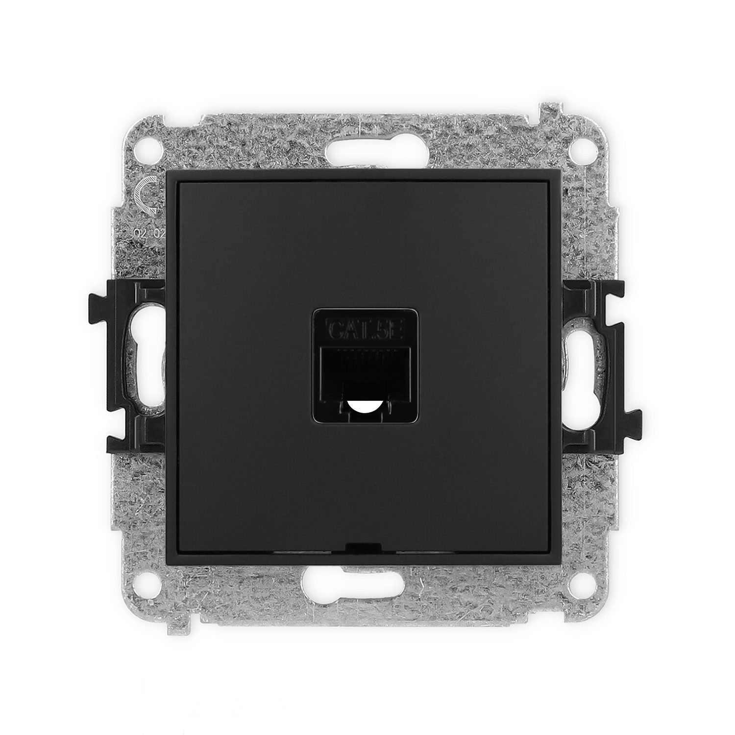 MINI MODUŁ CZARNY MAT GNIAZDO KOMPUTEROWE 1X UAE 8 CAT.5E UTP PŁASKIE