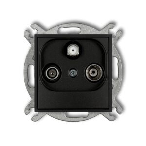 MINI MODUŁ CZARNY MAT GNIAZDO RTV-SAT KOŃCOWE 1.5DB