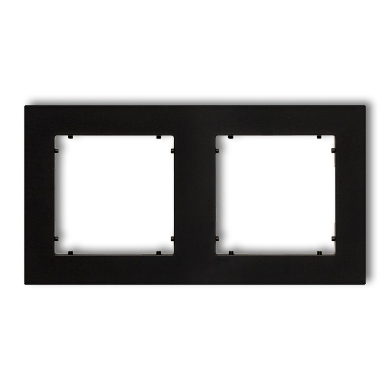 MINI CZARNY MAT RAMKA 2X KWADRAT