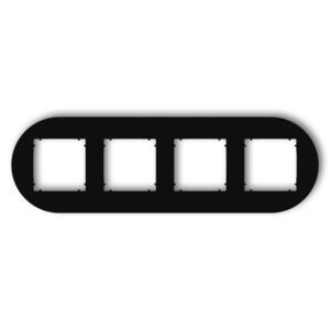 MINI CZARNY MAT RAMKA 4X OKRĄGŁA UNIWERSALNA