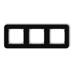 MINI CZARNY MAT RAMKA 3X ZAOKRĄGLONA UNIWERSALNA