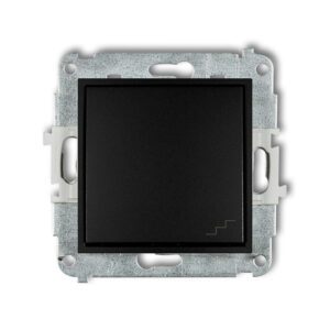 MINI MODUŁ CZARNY MAT ŁĄCZNIK UNIWERSALNY "SCHODY" 1X ZACISKI ŚRUBOWE 10AX 250V