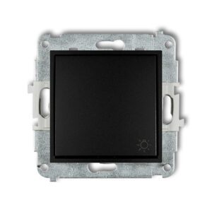 MINI MODUŁ CZARNY MAT ŁĄCZNIK "ŚWIATŁO" 1X 1Z ZACISKI ŚRUBOWE 10AX 250V