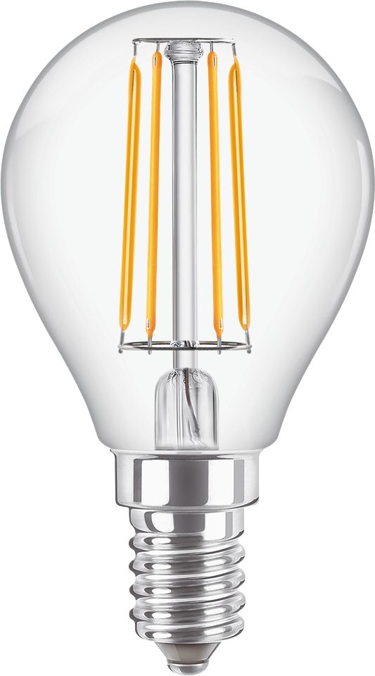 COREPRO ŻARÓWKA LED KULKA FILAMENT 4.3W/ 40W E14 230V PRZEZROCZYSTA SZKŁO 827 WW 2700K 470LM P45