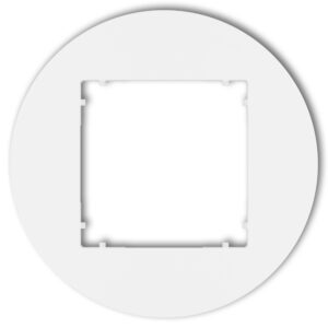 MINI BIAŁY MAT RAMKA 1X OKRĄGŁA UNIWERSALNA