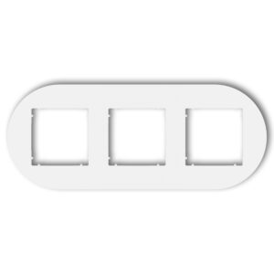 MINI BIAŁY MAT RAMKA 3X OKRĄGŁA UNIWERSALNA