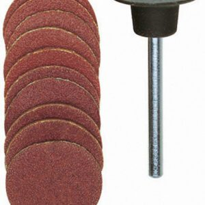 Tarcze szlifierskie kurundowe 18 mm, gr 5x120 oraz 5x150 [10 szt.] + talerz na trzpieniu