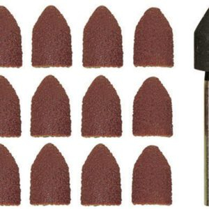 Kapturki szlifierskie 9x13 Proxxon gr 80, 150 korund + trzpień