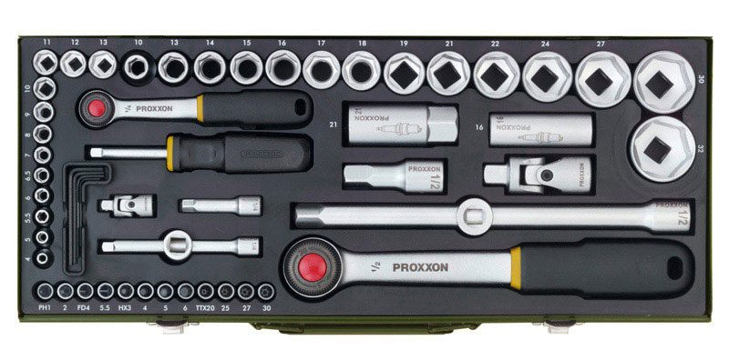 Proxxon Socket Wrench Set 1/2 and 1/4 inch