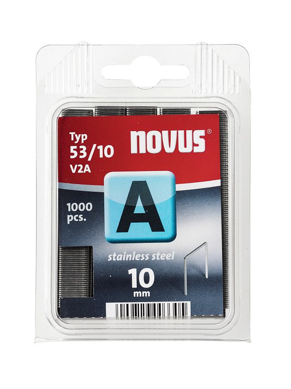 Zszywki typ A 53/10 NOVUS stal nierdzewna