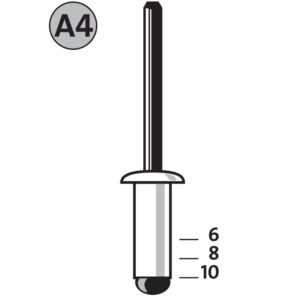 Aluminum Rivets A4/8 NOVUS