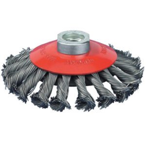 Cone Brush 100 mm/M14 ABRABORO - twisted wire 0.5 mm