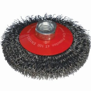 Conical brush 100 mm/M14 ABRABORO - crimped wire 0.3 mm