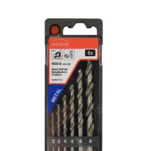 HSS-GS Metal Drill Bit Set DIN 338 2 - 8 mm ABRABORO