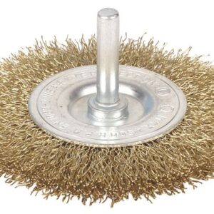 75 mm Wire Brush Wolfcraft - brass wire, shaft
